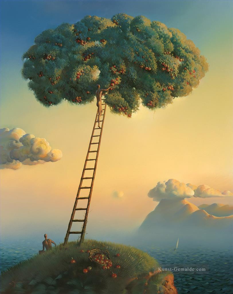 moderne zeitgenössische 34 Surrealismus Leiter Baum Ölgemälde